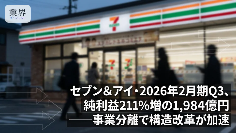 セブン&アイ・2026年2月期Q3、純利益3.1倍の1,984億円——構造改革で「食」に集中、大型自社株買いも継続